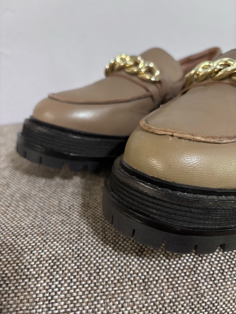 Credo Francine taupe platform loafers, leather upper, size 9, NWOT. - Picture 6 of 13